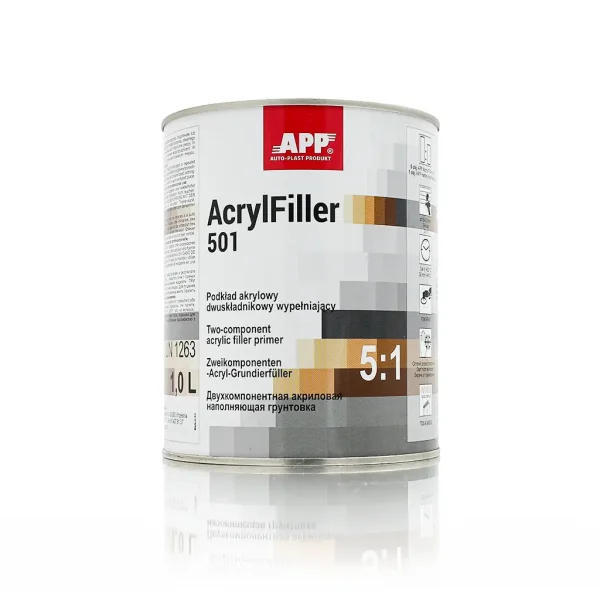 APP 2K HS-Acrylfüller in 1L u. 4L | in WEISS, GRAU u. SCHWARZ