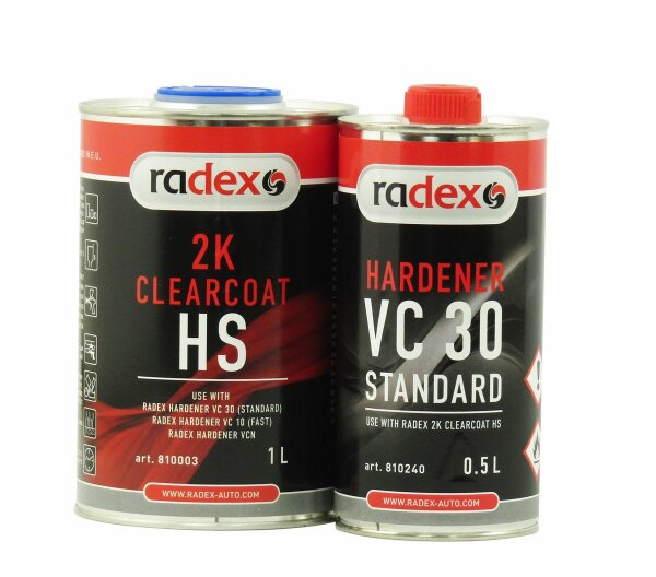 RADEX 2K HS Klarlack SET - 1,5 L mit Härter VC 30...