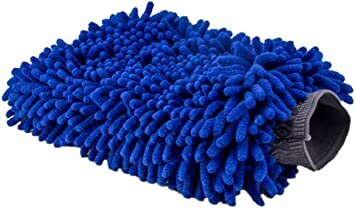 Microfaser Waschhandschuh blau