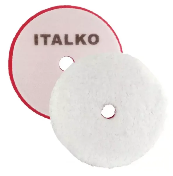 Italko Polierschwamm 150 mm Klett Rot mit Fell