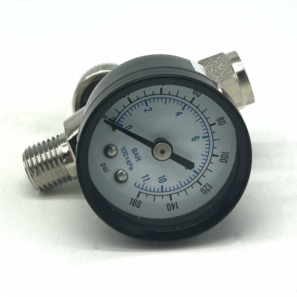 Druckluftmanometer mit Regler "1/4"