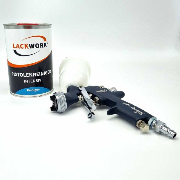 AirGunsa Lackierpistole impact junior AZ4 HTE-S 1.2 mm 200 ml + LACKWORK Pistolenreiniger